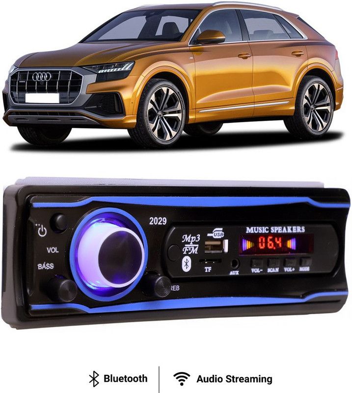 Purpleheart Blue Stereo-999 BLUETOOTH/USB/SD/AUX/FM/MP3 (BLUE & Black)P-024 Car Stereo  (Single Din)