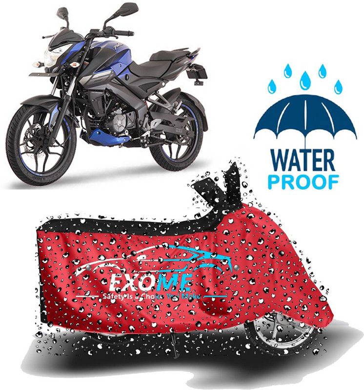 EXOME Two Wheeler Cover for Bajaj  (Pulsar NS 160, Red, Black)