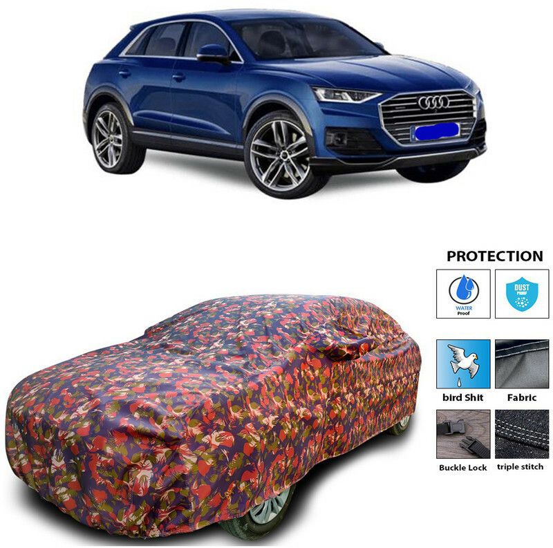 Genipap Car Cover For Audi Q3 (With Mirror Pockets)  (Multicolor)