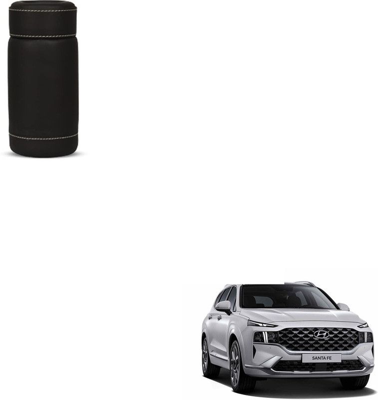 SEMAPHORE Car Tissue Tube PU Leather Round Tissues For Hyundai SantaFe Vehicle Tissue Dispenser  (Black)