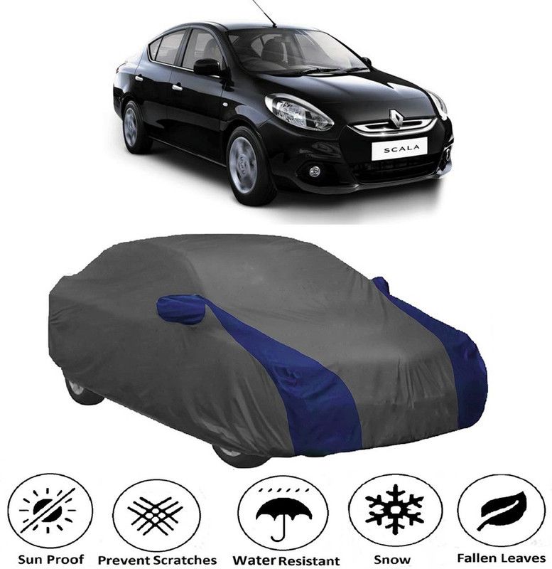 AUTOGARH Car Cover For Renault Scala (With Mirror Pockets)  (Grey, Blue)