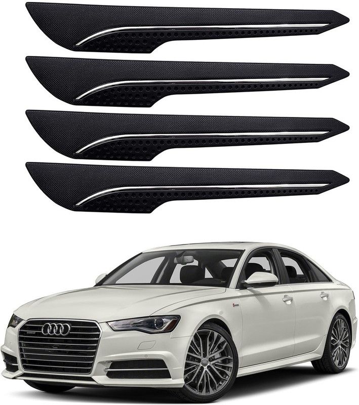 Oshotto Rubber Car Bumper Guard  (Black, Pack of 4, Audi, A6)