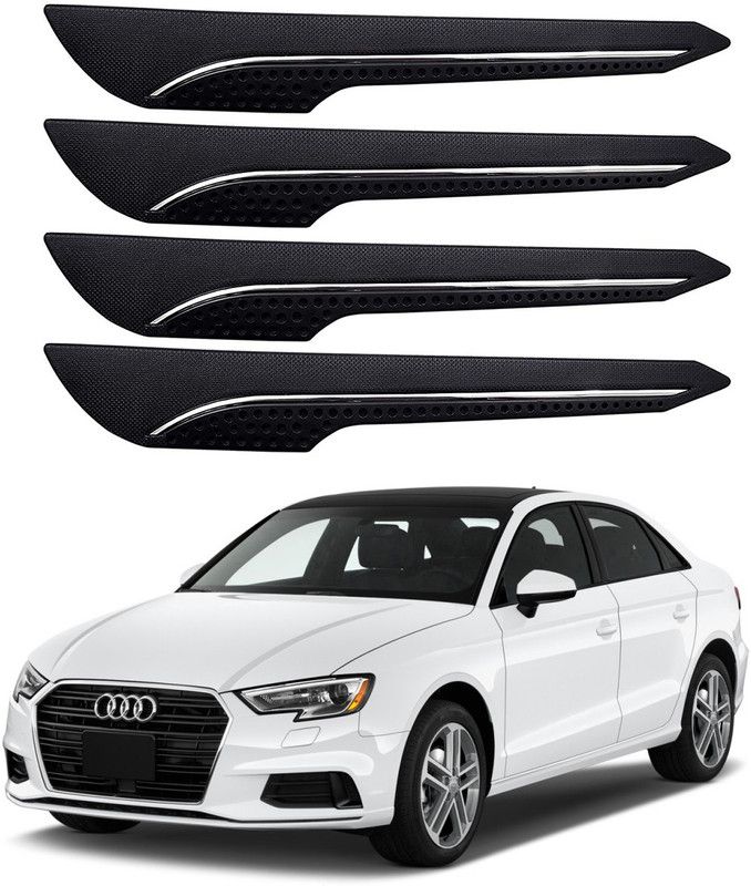 Oshotto Rubber Car Bumper Guard  (Black, Pack of 4, Audi, A3)