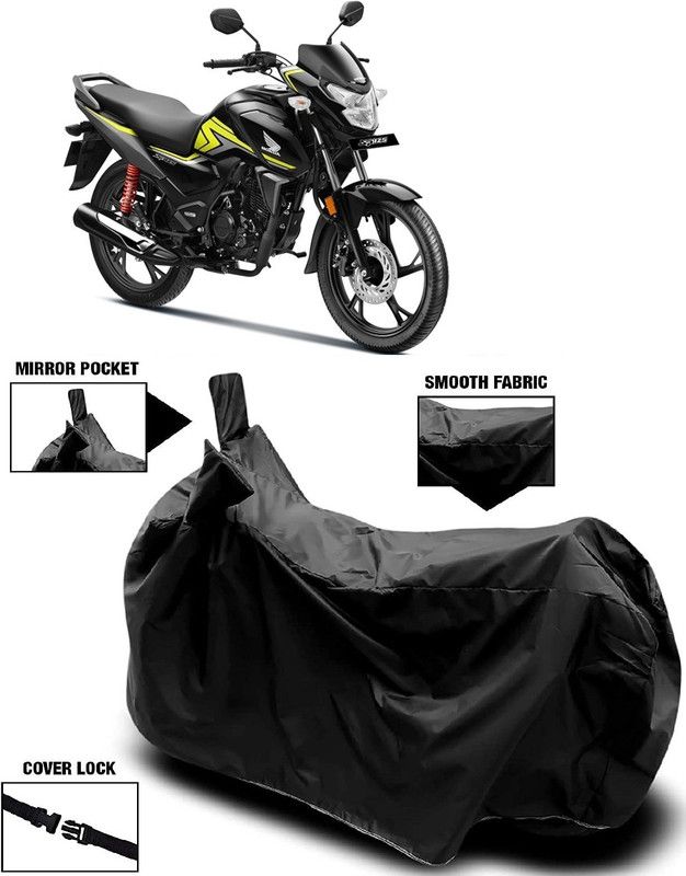 Autoprime Two Wheeler Cover for Honda  (CB Shine SP, Black)