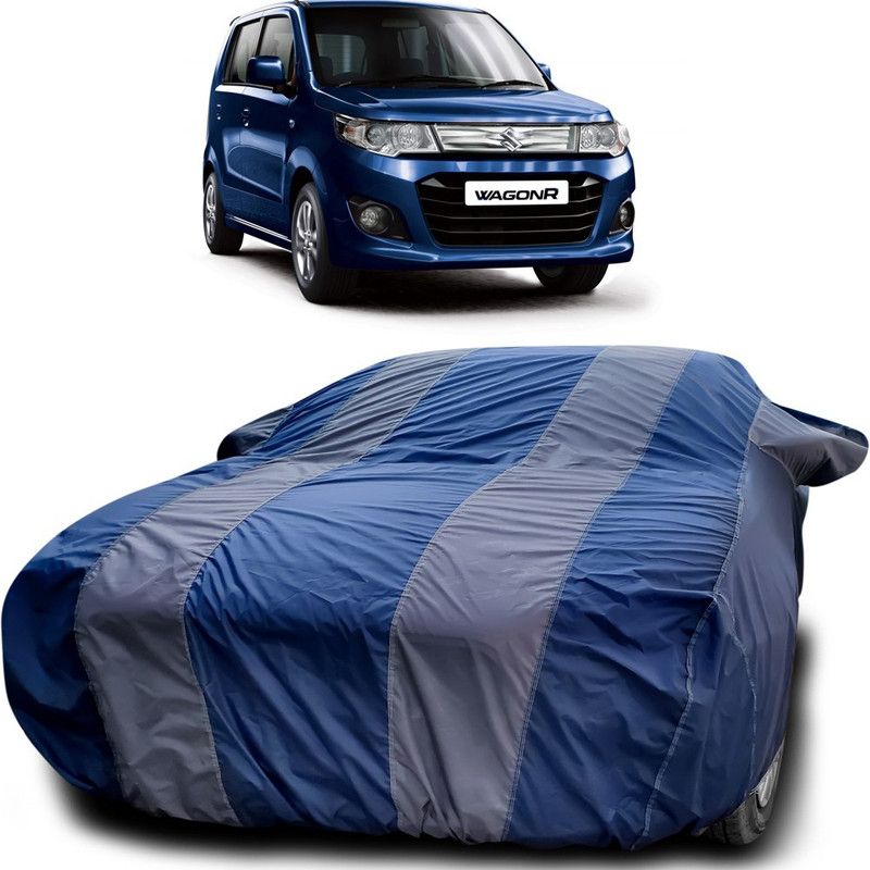 Ascension Car Cover For Maruti Suzuki WagonR (With Mirror Pockets)  (Blue, Grey)