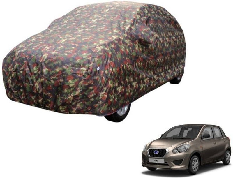 Starling Car Cover For Datsun Go (With Mirror Pockets)  (Multicolor)