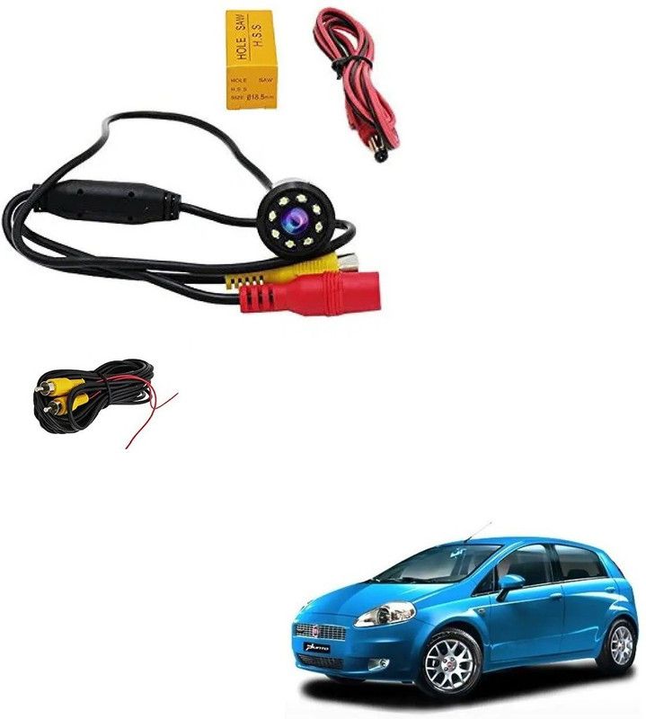 AuTO ADDiCT Reverse Parking Camera Car Rear View(Waterproof,LED,Night Vision) for Fiat Grand Punto Vehicle Camera System