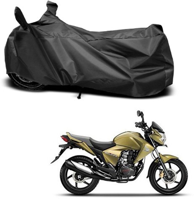 THE REAL ARV Waterproof Two Wheeler Cover for Honda  (Unicorn Dazzler, Black)
