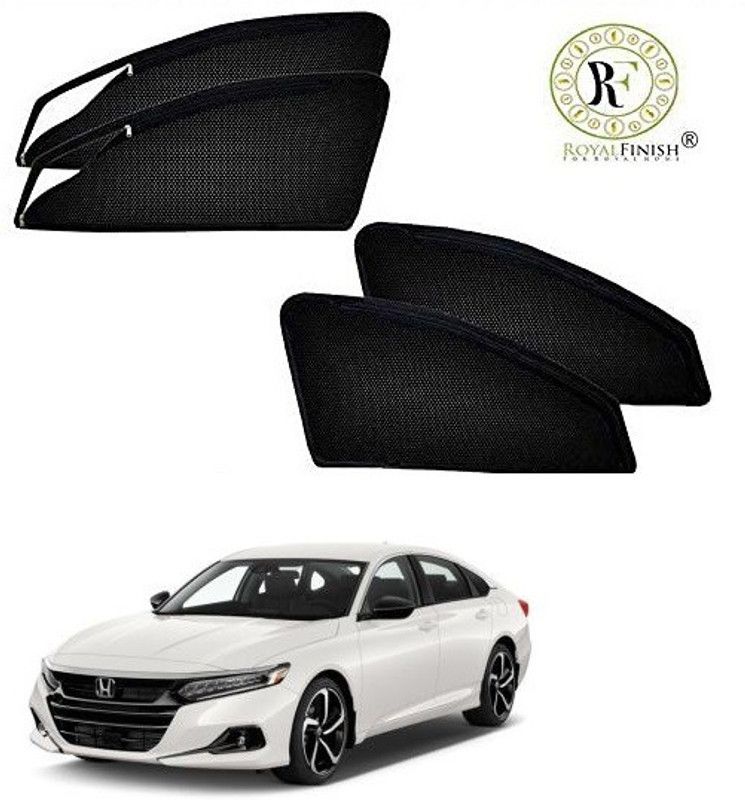 ROYAL FINISH Rear Window, Side Window Sun Shade For Honda Accord  (Black)
