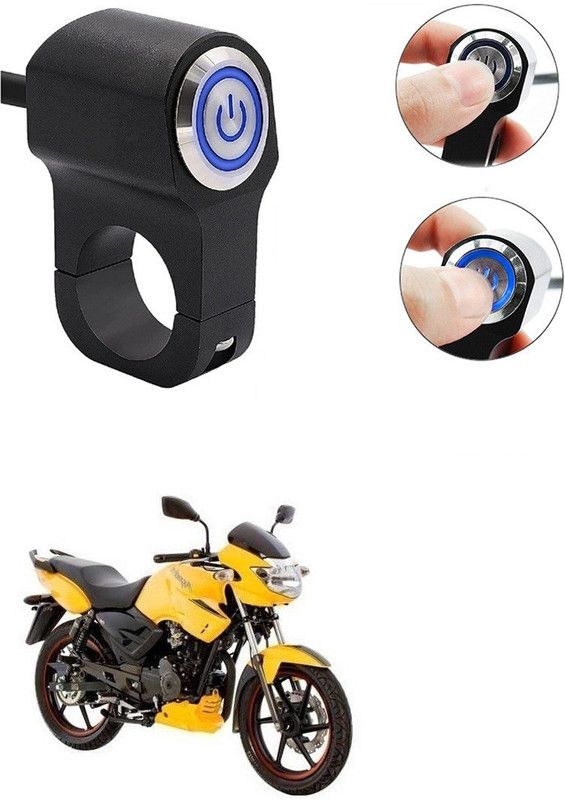 Qiisx CNC On/Off Motorcycle Handlebar Fitting With Light For TVS Apache 150 Handle Bar Grip For TVS Universal For Bike  (Pack of 1)