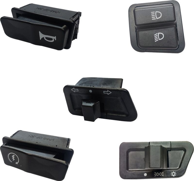Autoxygen Scooter Modular Switches Self/indicator/Horn/Dipper/Head Light (Set of 5 pcs.) Bike Electric Regulator