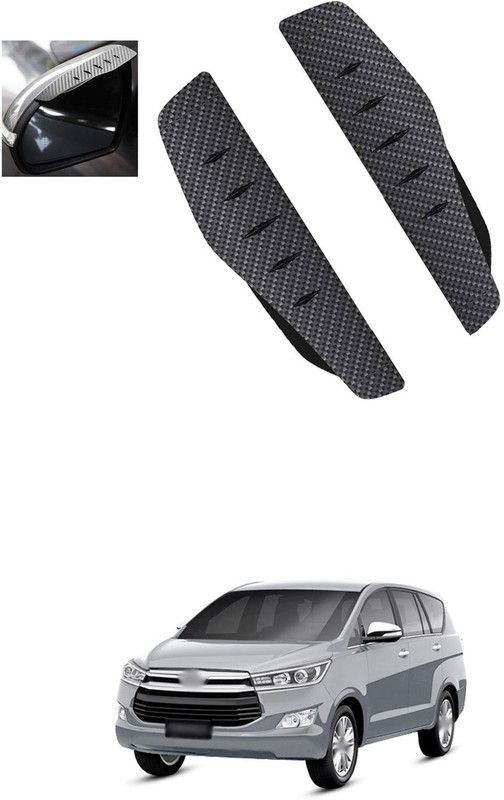 PRTEK Carbon Mirror Rain Visor Smoke Guards Rear View Side Mirror Rain Eyebrow 160 Car Mirror Rain Blocker  (Black)