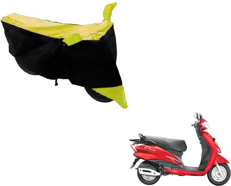 AUTYLE Two Wheeler Cover for Hero  (Moto Corp Duet, Black, Yellow)