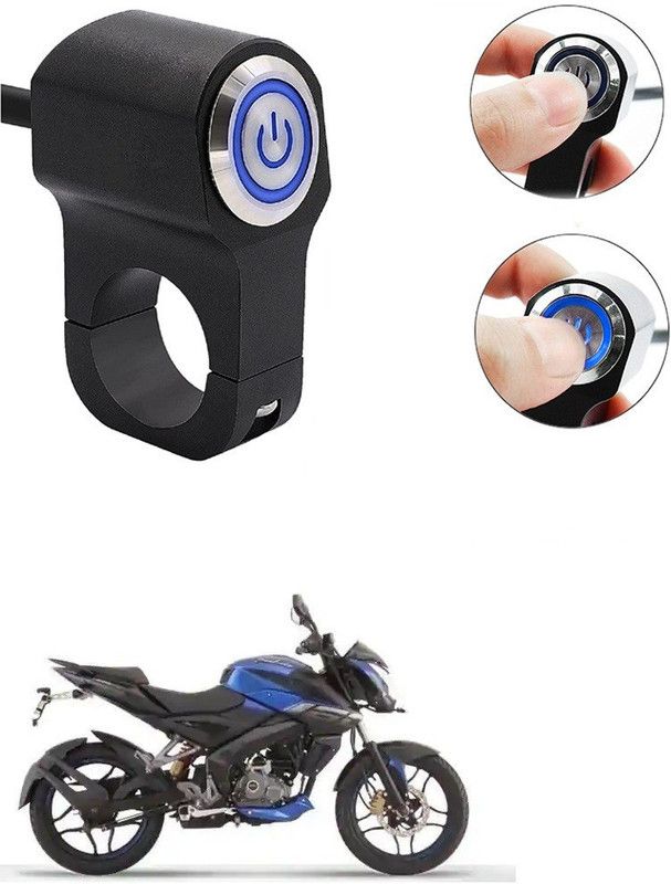Qiisx CNC On/Off Motorcycle Handlebar Fitting With Light For Bajaj Pulsar 160 NS DTS-i Handle Bar Grip For Bajaj Universal For Bike  (Pack of 1)