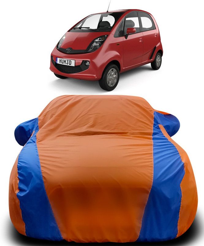 MoTRoX Car Cover For Tata Nano Genx (With Mirror Pockets)  (Orange, Blue)