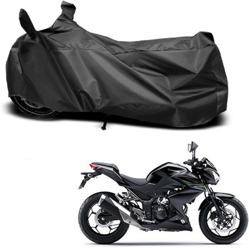 THE REAL ARV Waterproof Two Wheeler Cover for Kawasaki  (Z250, Black)