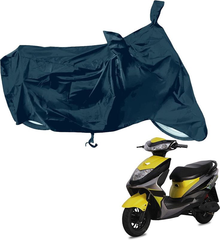 RiderShine Waterproof Two Wheeler Cover for Ampere  (REO, Black)