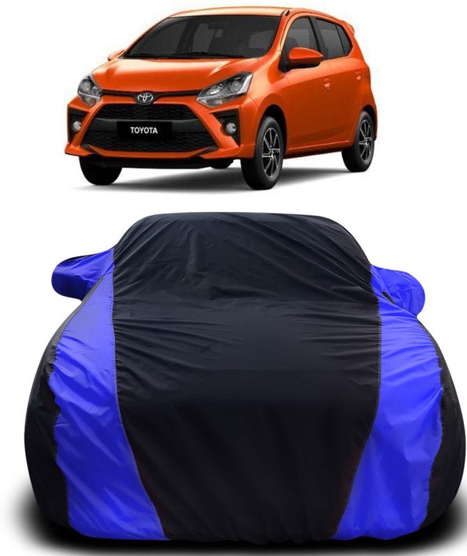 AutoBurn Car Cover For Toyota Wigo (With Mirror Pockets)  (Black, Blue)