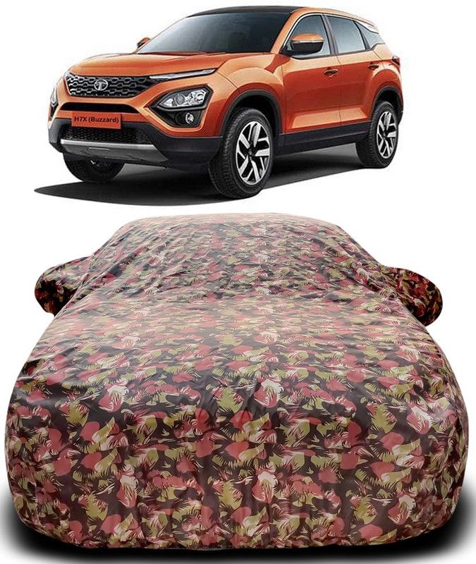Genipap Car Cover For Tata H7X (With Mirror Pockets)  (Green, Red)