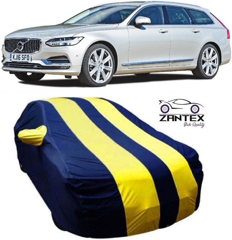 ZANTEX Car Cover For Volvo V90 (With Mirror Pockets)  (Blue, Yellow)