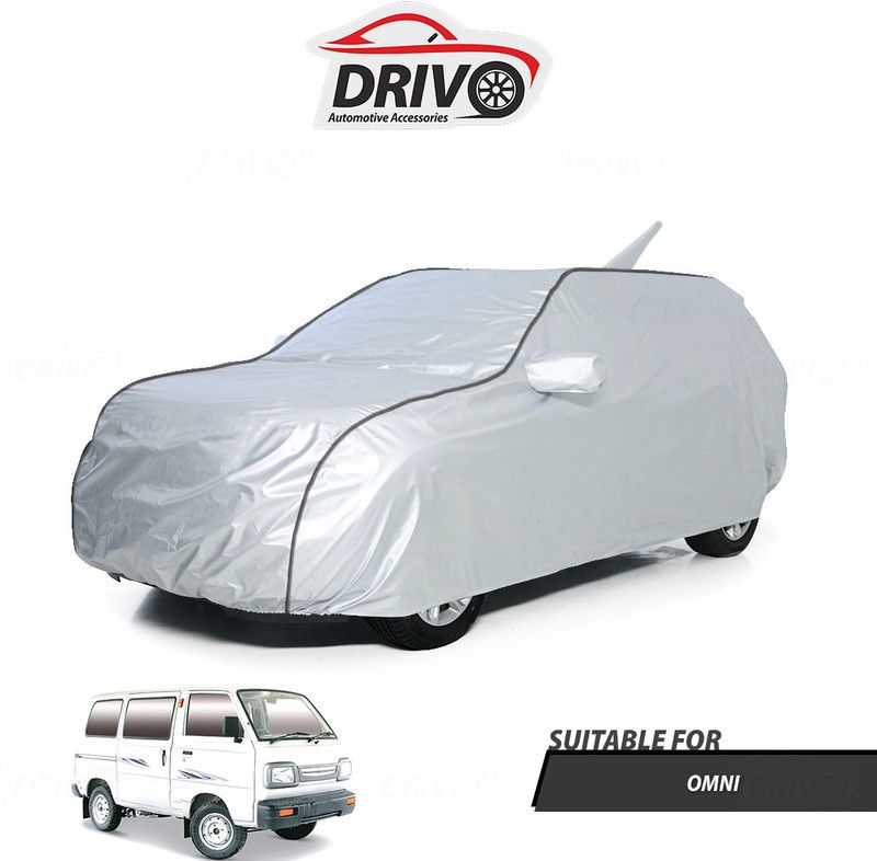 Drivo Car Cover For Maruti Omni (With Mirror Pockets)  (Silver)
