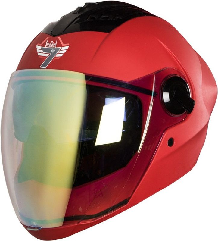 Steelbird SBA-2 Motorbike Helmet  (Red)