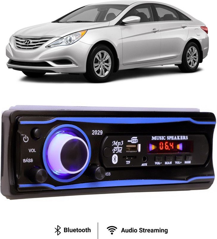 Purpleheart Blue Stereo-999 BLUETOOTH/USB/SD/AUX/FM/MP3 (BLUE & Black)P-197 Car Stereo  (Single Din)