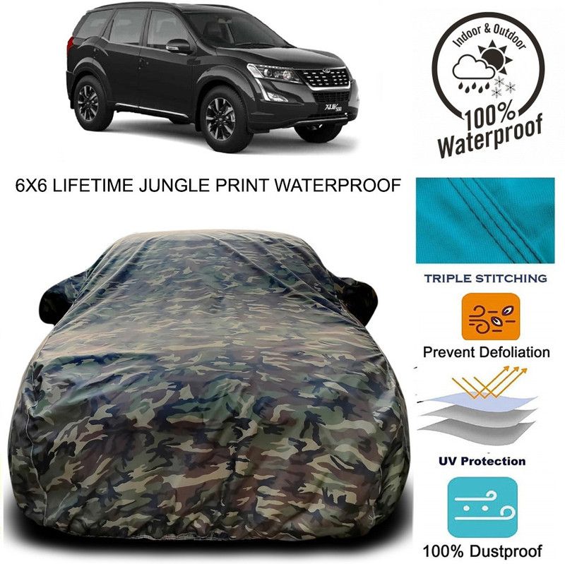 AutoBurn Car Cover For Mahindra XUV500 2020 (With Mirror Pockets)  (Green)