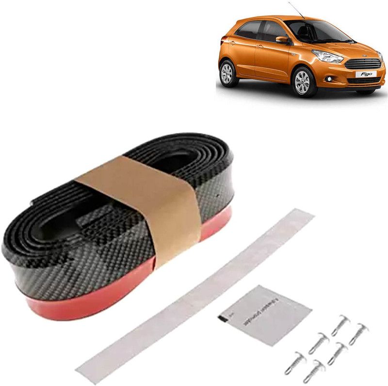 Rhtdm Car Bumper Side Skirt Universal Rubber Front Tackle Collision Avoidance Modification Small Enclosed Carbon Fiber Tape,2.5m For Figo Car Spoiler
