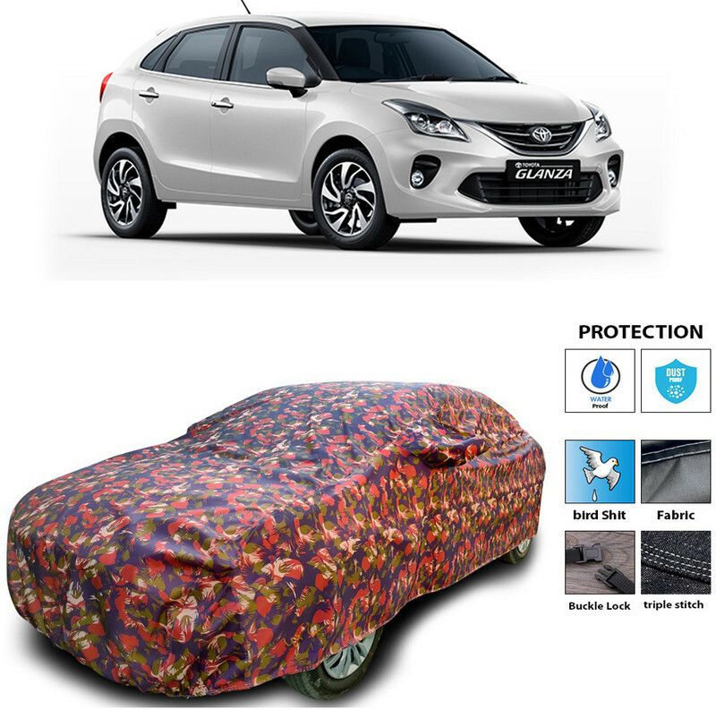 Ascension Car Cover For Toyota Glanza (With Mirror Pockets)  (Multicolor)