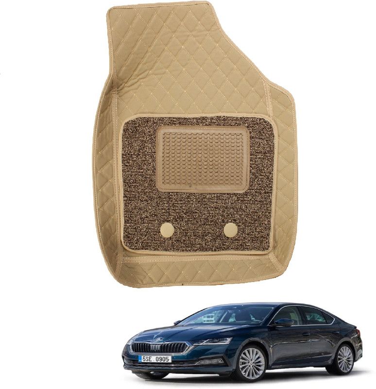 Auto Hub Leatherite 7D Mat For Skoda Octavia  (Beige)