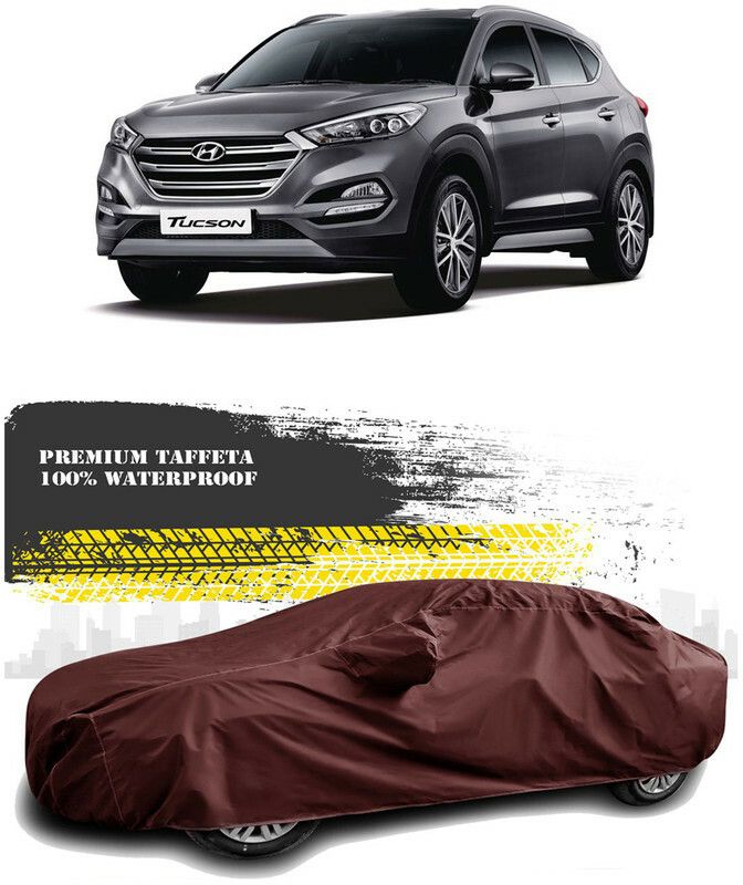 AutoTiger Car Cover For Hyundai Tucson (With Mirror Pockets)  (Maroon)