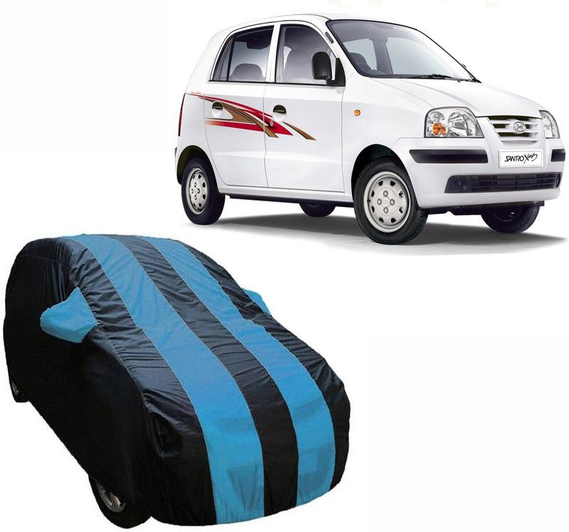 ABS AUTO TREND Car Cover For Hyundai Santro Xing (With Mirror Pockets)  (Blue, Multicolor)