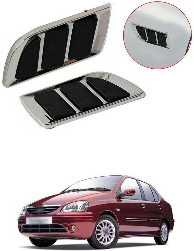 PECUNIA Car Hood Vent Exterior Side Scoop Hood Cover,Exterior Hood Air Vent Trim 218 Matte, Glossy Tata Universal For Car Side Garnish