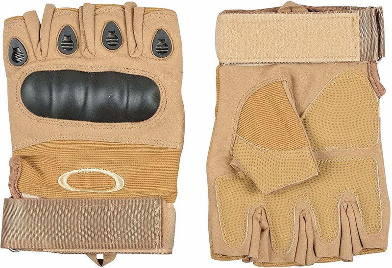 TruFlair Cycling, Riding,Bike, Half Finger Anti-Slip Gloves for Men & Women (Beige) Riding Gloves  (Beige)