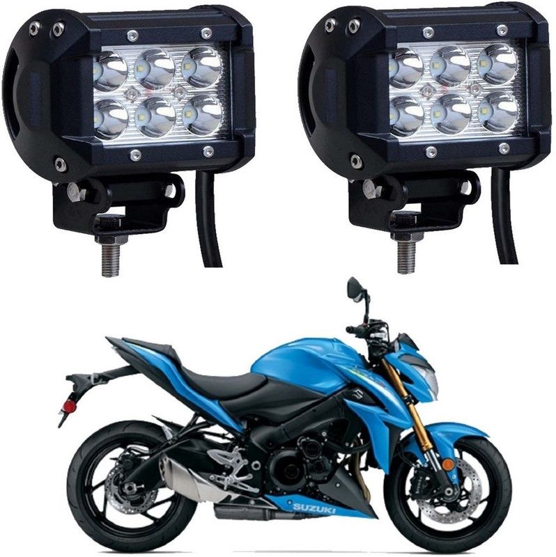 Riderscart light_bulb17 Headlight, Fog Lamp Motorbike LED for Suzuki (12 V, 18 W)  (Universal For Bike, Pack of 2)