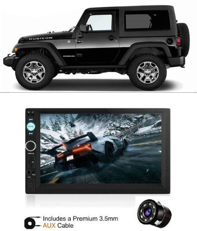 JBRIDERZ 7Inch HD DoubleDin TouchScreen with Rear View Camera Support With Camera E 279 Car Stereo  (Double Din)