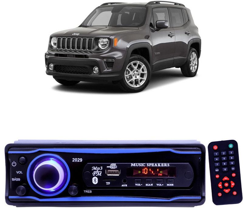 JBRIDERZ Blue 2029 USB/AUX/SD/BLUETOOTH/FM/MP3 BOOM MASTER STANDARD- E 225 Car Stereo  (Single Din)