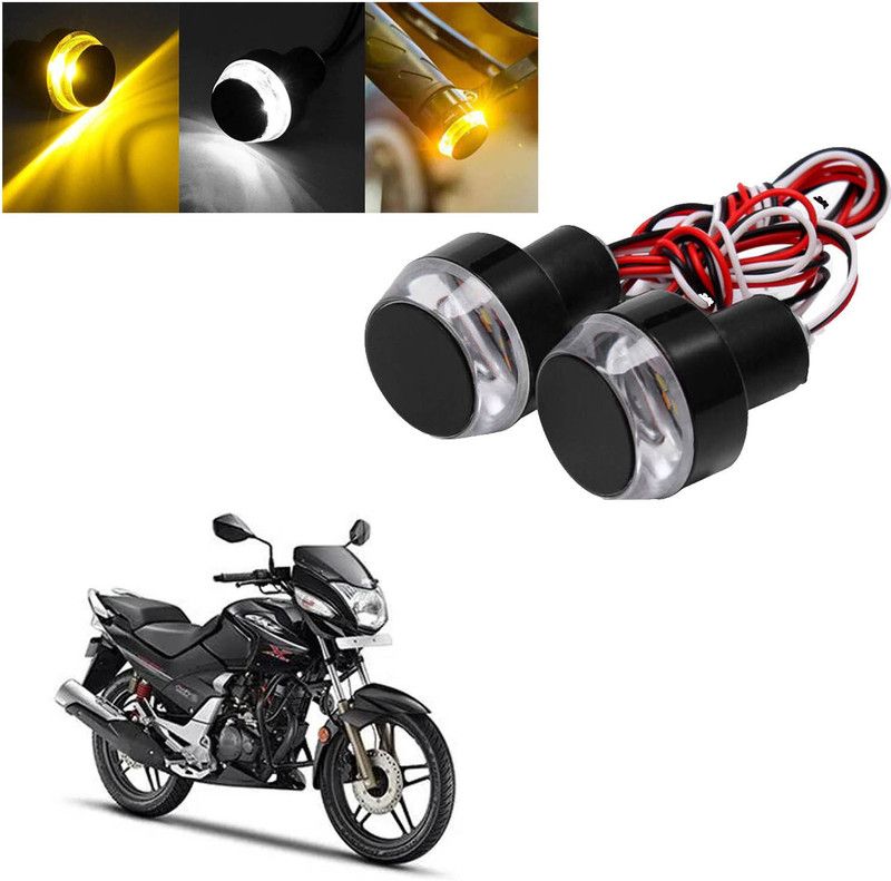 COMICAL HIGH QUALITY WATERPROOF BLINKING WITH WHITE ORANGE COLOR HANDLE/INDICATOR LIGHT-113 Indicator Light Motorbike LED for Hero (12 V, 15 W)  (CBZ Xtreme, Pack of 2)