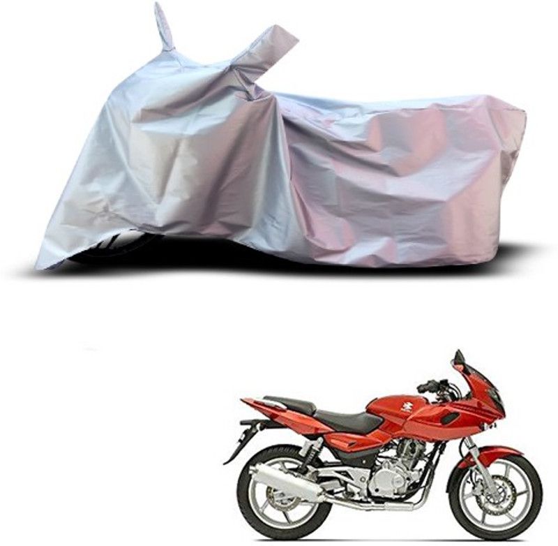 THE REAL ARV Waterproof Two Wheeler Cover for Bajaj  (Pulsar 220 DTS-i, Silver)