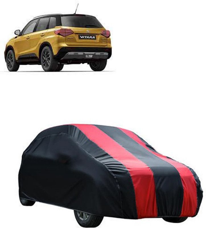Kuchipudi Car Cover For Maruti Suzuki Universal For Car (Without Mirror Pockets)  (Red, Black, For 2005, 2006, 2007, 2008, 2009, 2010, 2011, 2012, 2013, 2014, 2015, 2016, 2017, 2018, 2019, NA Models)