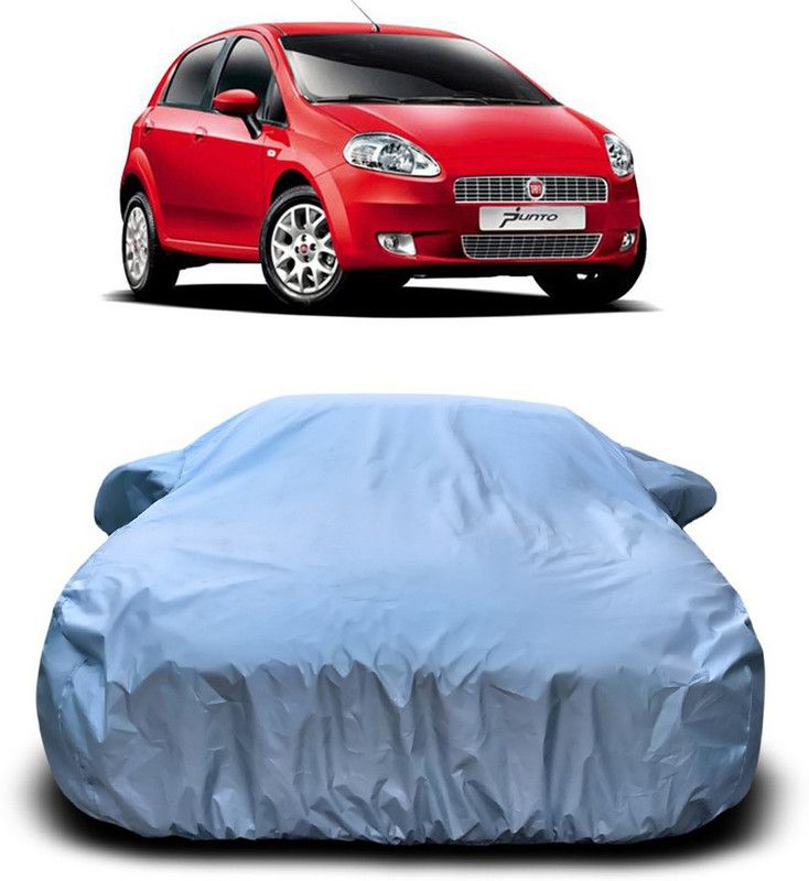 AUTOGARH Car Cover For Fiat Punto (With Mirror Pockets)  (Silver)