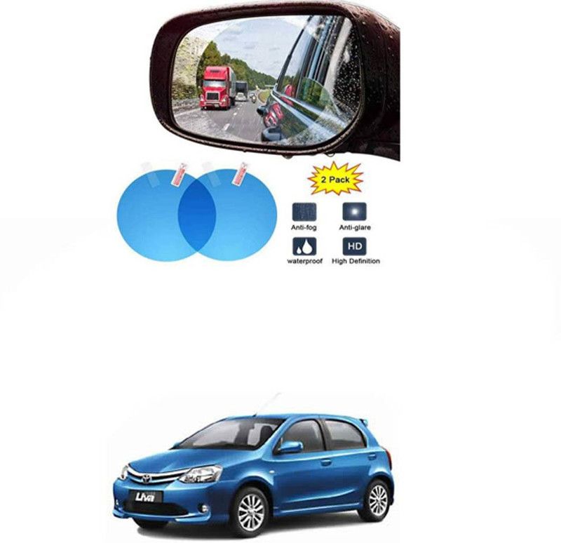 Etradezone Smart Slide Car Rear view Mirror Waterproof Membrane Anti-Fog Anti-Glare Film Sticker Rain Shield Accessories 9 cm For:-Toyota Etios Liva Car Mirror Rain Blocker  (White)
