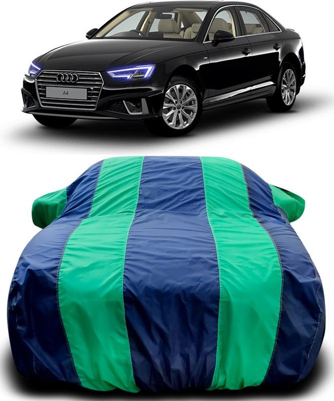 Genipap Car Cover For Audi A4 (With Mirror Pockets)  (Blue, Green)