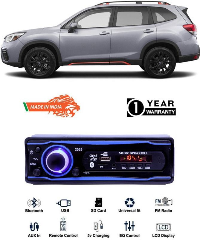 Bluedrum Blue 2029 USB/AUX/SD/BLUETOOTH/FM/MP3 BOOM MASTER STANDARD- B-D504 Car Stereo  (Single Din)