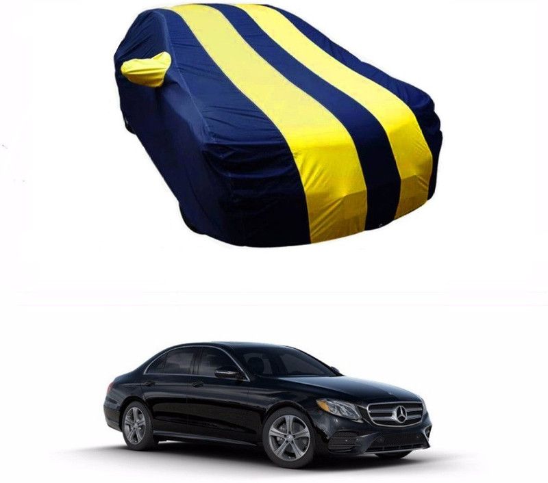CoNNexXxionS Car Cover For Mercedes Benz E350 (With Mirror Pockets)  (Blue, Yellow)