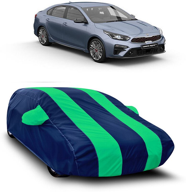 AutoTiger Car Cover For Kia Cerato (With Mirror Pockets)  (Blue, Green)
