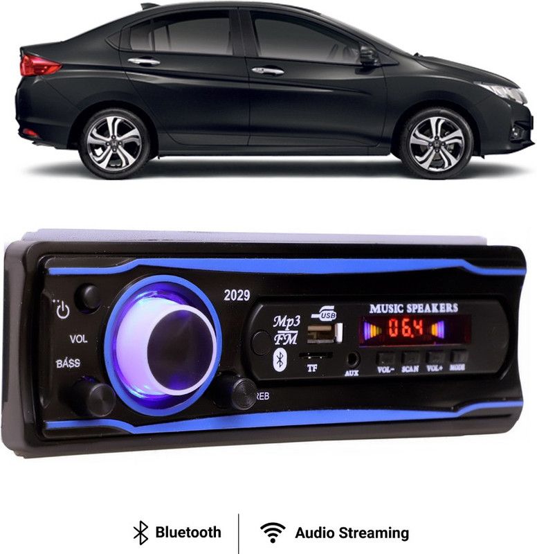 Purpleheart Blue Stereo-999 BLUETOOTH/USB/SD/AUX/FM/MP3 (BLUE & Black)P-155 Car Stereo  (Single Din)