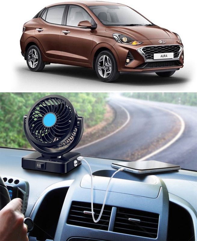 Amulite Car Fan With USB Charging 360 Degree Rotatable Fan-A-170 Car Interior Fan  (12 V)
