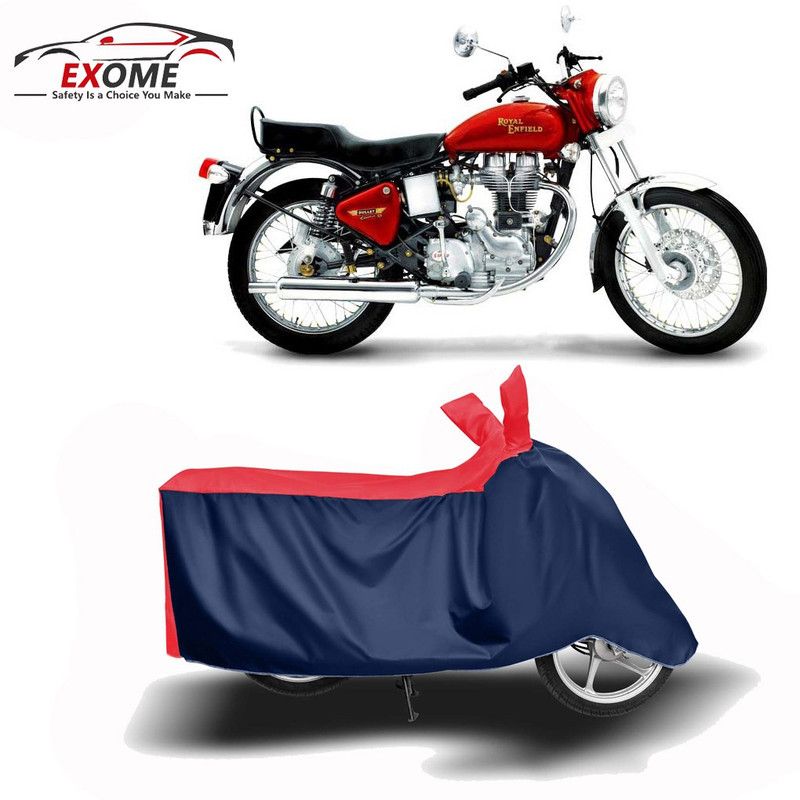 EXOME Two Wheeler Cover for Royal Enfield  (Electra 5S, Red, Blue)